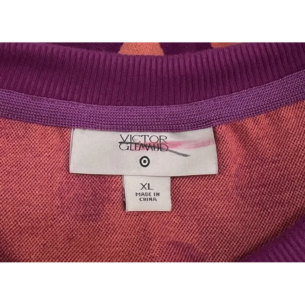 VICTOR GLEMAUD FOR TARGET PINK & PURPLE POLKA DOT LONG SLEEVE DRESS SIZE XL - Picture 5 of 6